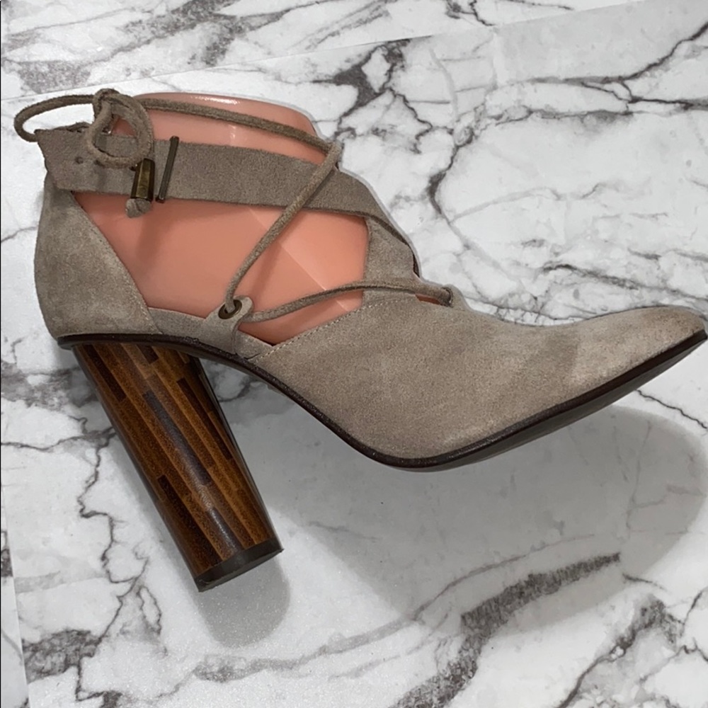 Free People Nouvella Wrap Suede Heels - Picture 8 of 11